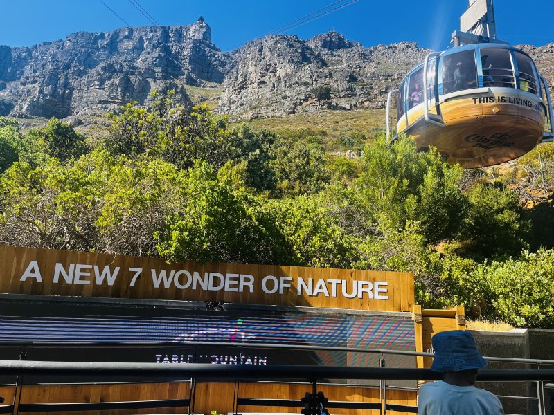 Cable car and the Table Mountain 