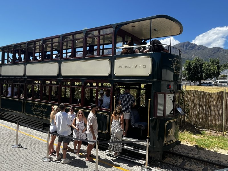 Wine tram in franshoek 